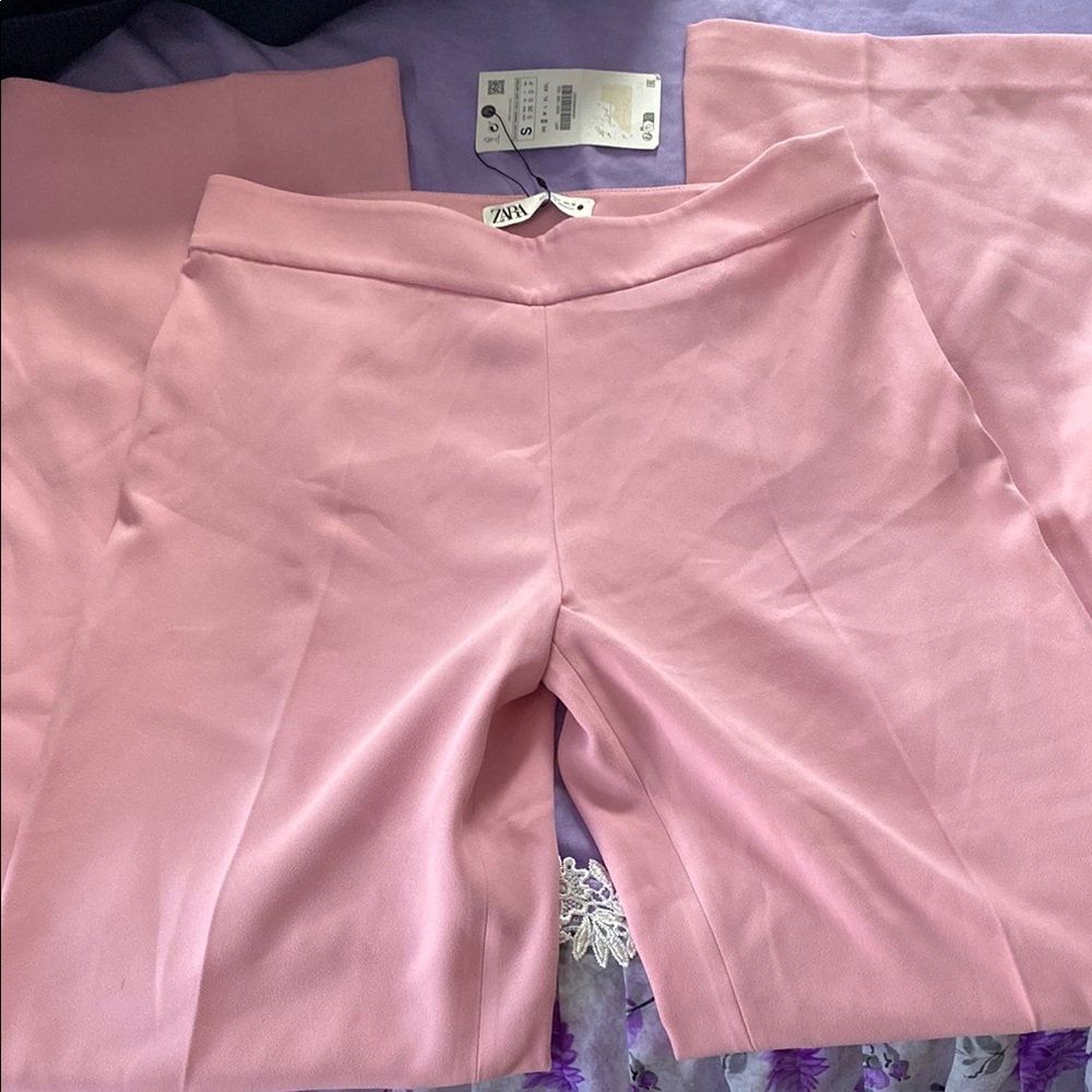 Zara Pink Leggings with Elasticized Waistband